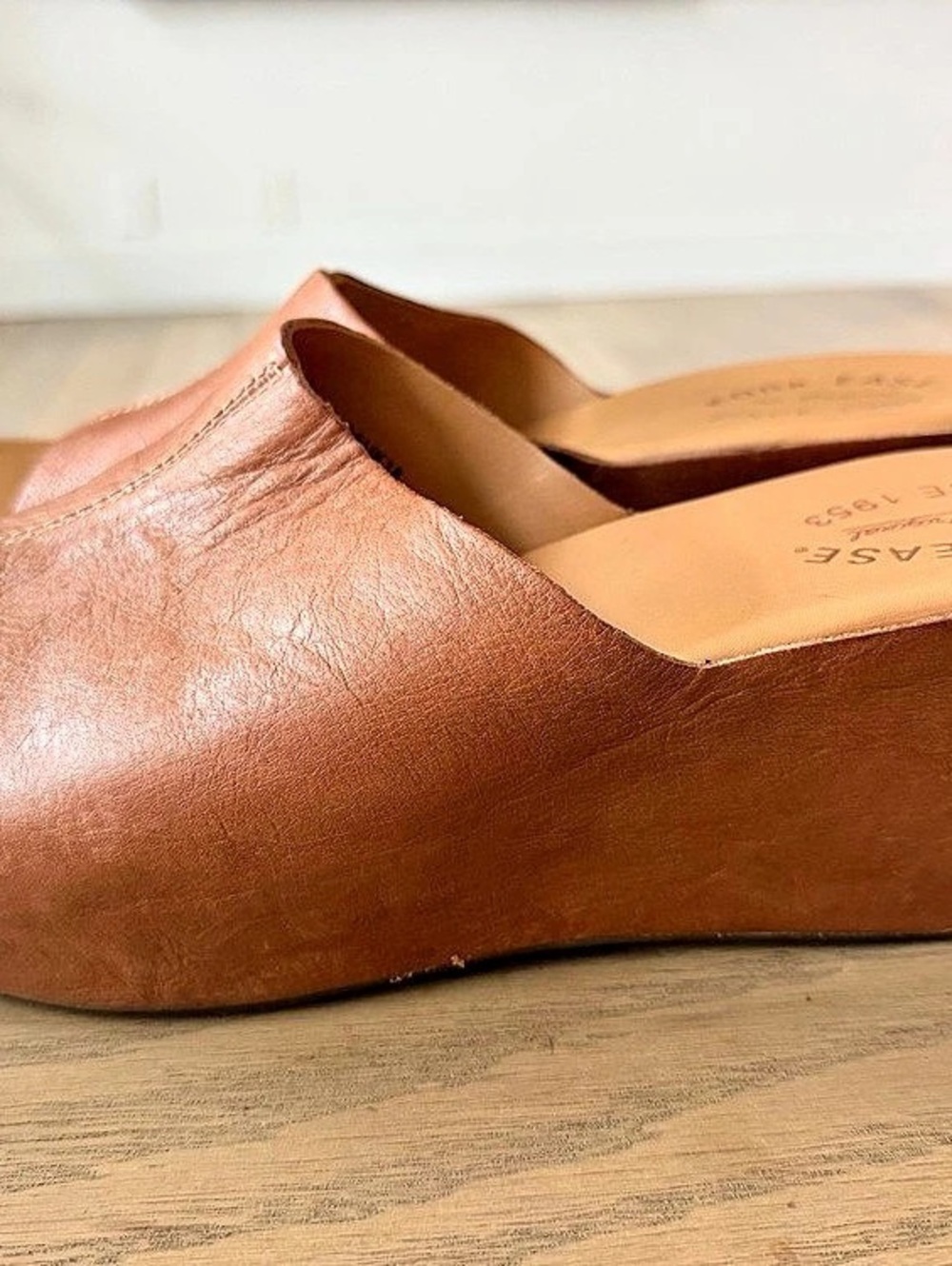 Kork-Ease K-2983 Leather Wedge Mules Brown US 11 NWT